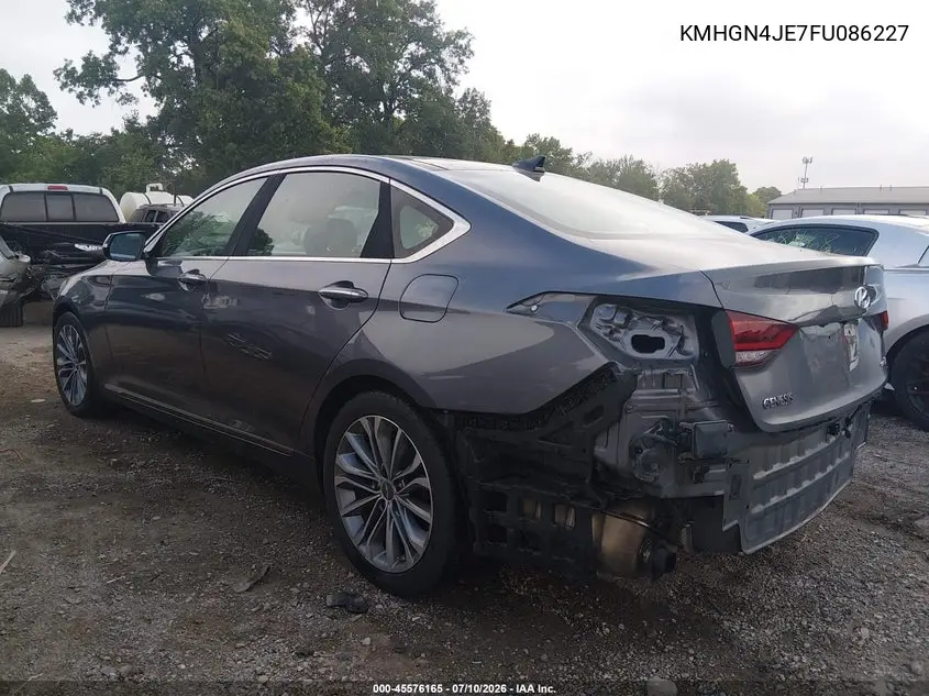 2015 Hyundai Genesis 3.8 VIN: KMHGN4JE7FU086227 Lot: 45576165