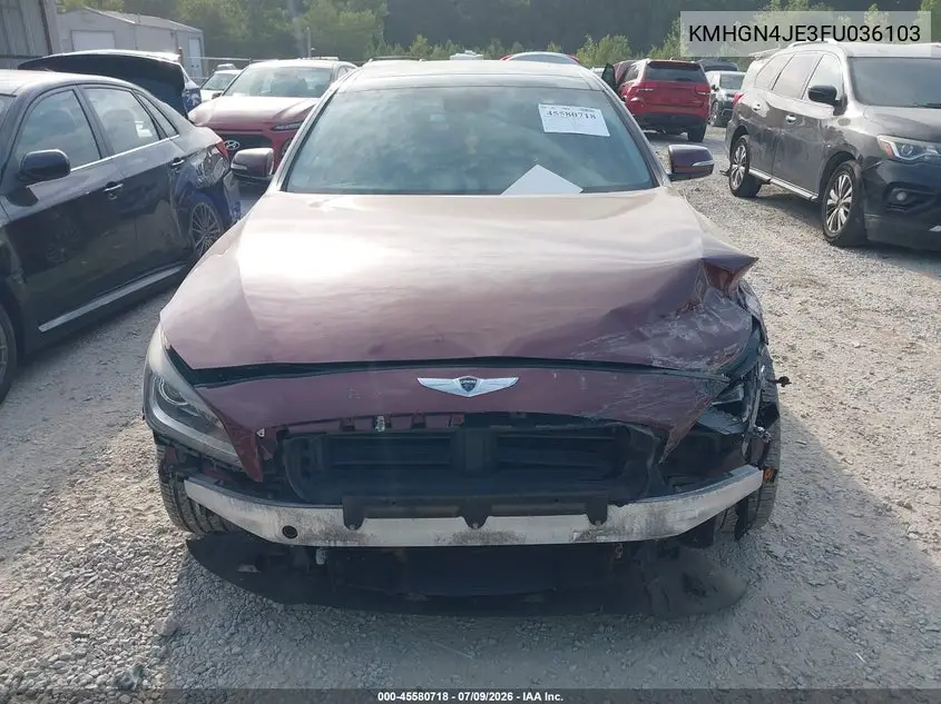 2015 Hyundai Genesis 3.8 VIN: KMHGN4JE3FU036103 Lot: 45580718