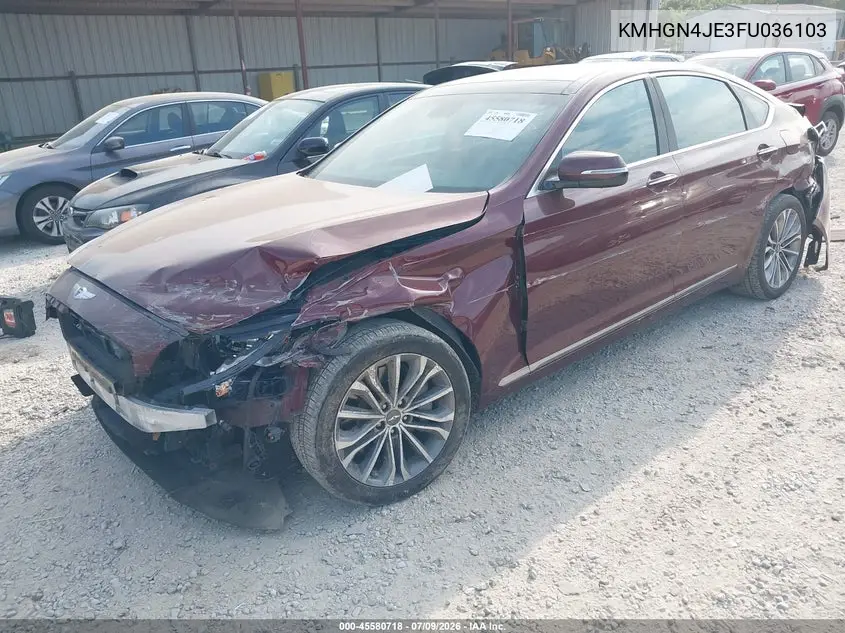 2015 Hyundai Genesis 3.8 VIN: KMHGN4JE3FU036103 Lot: 45580718