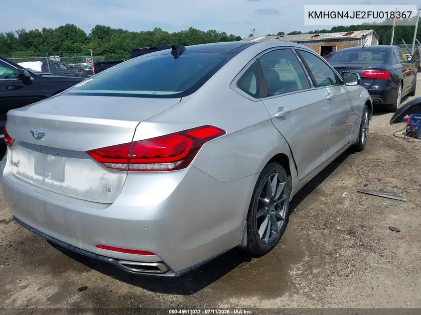 2015 Hyundai Genesis 3.8 VIN: KMHGN4JE2FU018367 Lot: 45611032