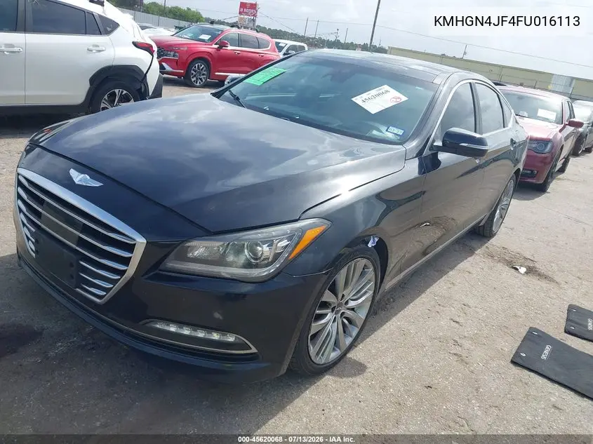 2015 Hyundai Genesis 5.0 VIN: KMHGN4JF4FU016113 Lot: 45620068