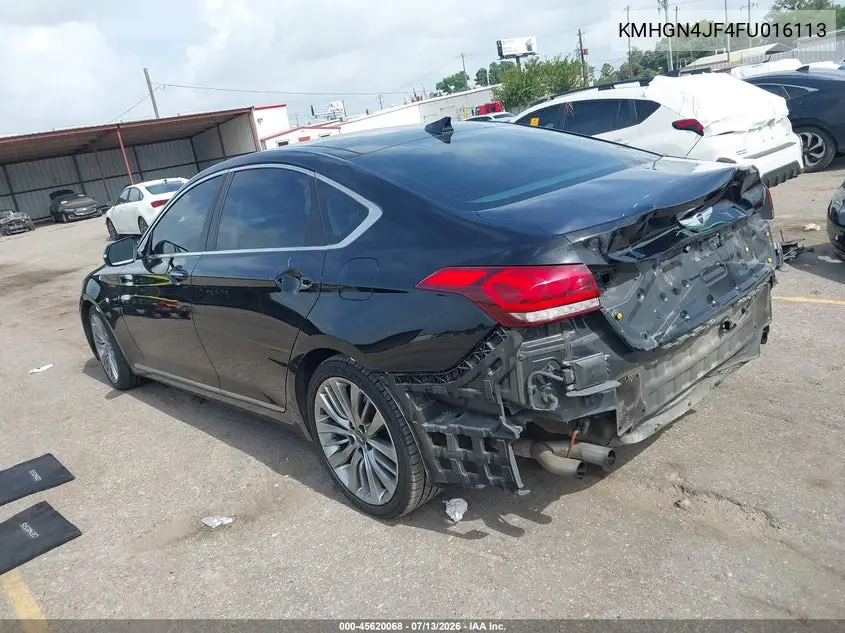 2015 Hyundai Genesis 5.0 VIN: KMHGN4JF4FU016113 Lot: 45620068