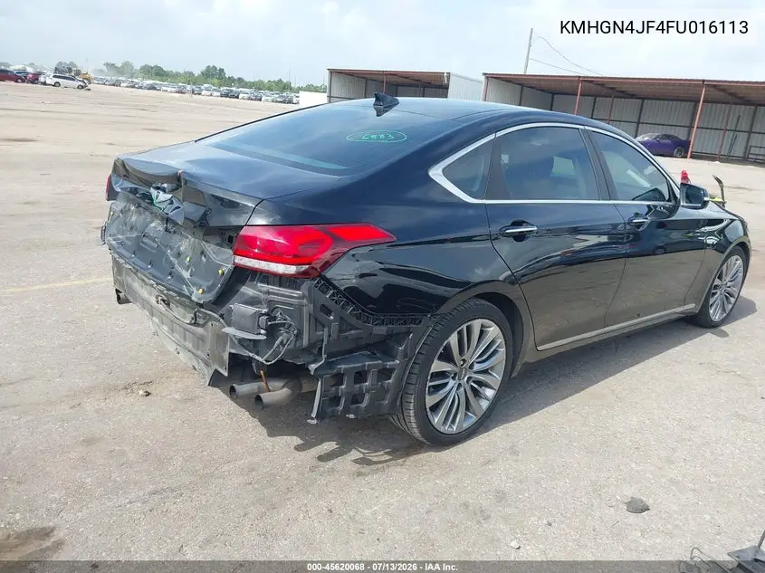 2015 Hyundai Genesis 5.0 VIN: KMHGN4JF4FU016113 Lot: 45620068