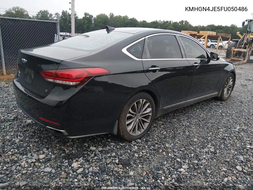 2015 Hyundai Genesis 3.8 VIN: KMHGN4JE5FU050486 Lot: 45628919
