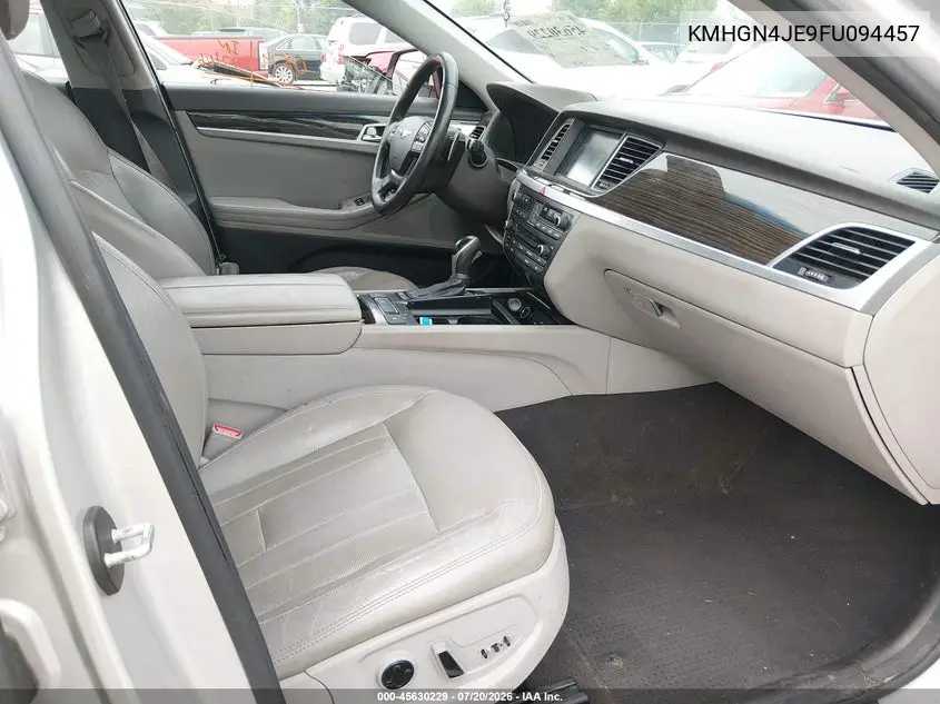 2015 Hyundai Genesis 3.8 VIN: KMHGN4JE9FU094457 Lot: 45630229