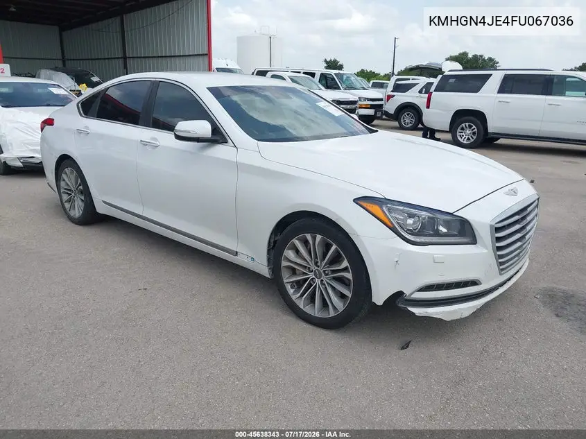2015 Hyundai Genesis 3.8 VIN: KMHGN4JE4FU067036 Lot: 45638343
