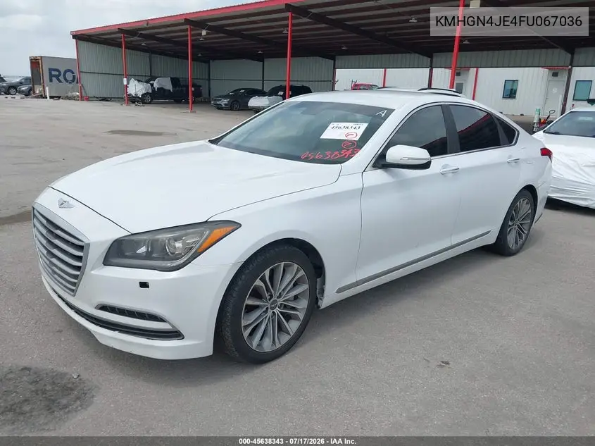 2015 Hyundai Genesis 3.8 VIN: KMHGN4JE4FU067036 Lot: 45638343