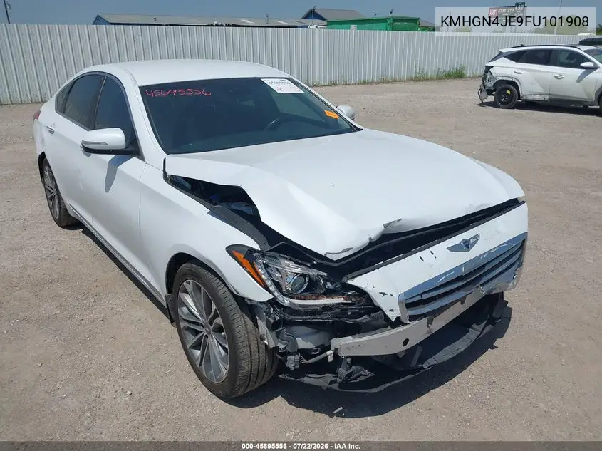 2015 Hyundai Genesis 3.8 VIN: KMHGN4JE9FU101908 Lot: 45695556