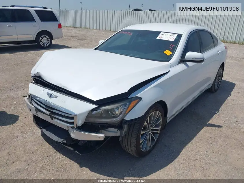 2015 Hyundai Genesis 3.8 VIN: KMHGN4JE9FU101908 Lot: 45695556