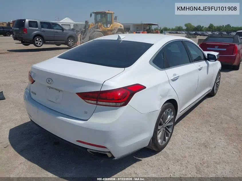 2015 Hyundai Genesis 3.8 VIN: KMHGN4JE9FU101908 Lot: 45695556