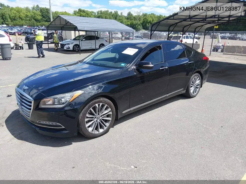 2016 Hyundai Genesis 3.8 VIN: KMHGN4JE8GU128387 Lot: 45363109