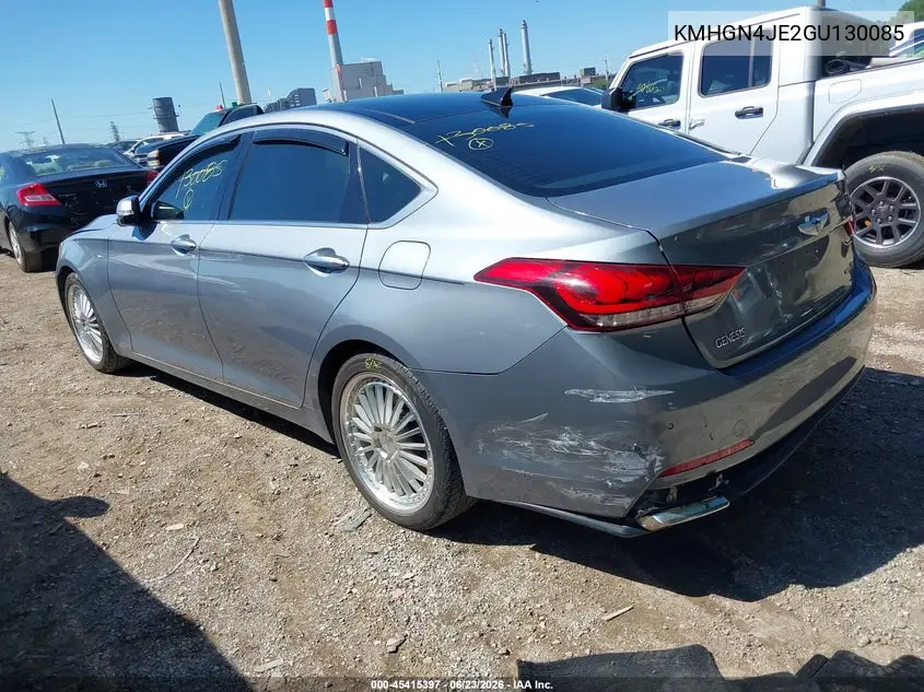 2016 Hyundai Genesis 3.8 VIN: KMHGN4JE2GU130085 Lot: 45415397