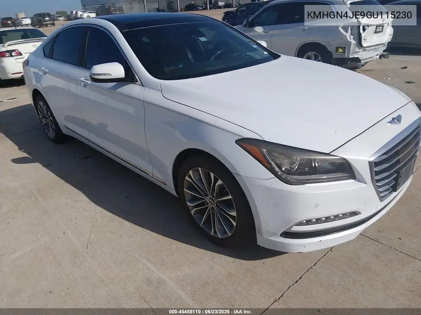 2016 Hyundai Genesis 3.8 VIN: KMHGN4JE9GU115230 Lot: 45458110