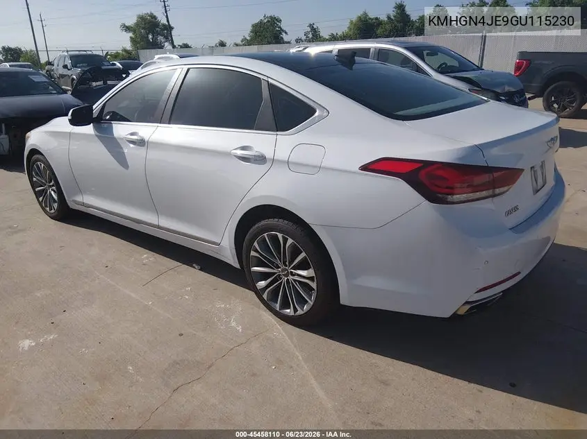2016 Hyundai Genesis 3.8 VIN: KMHGN4JE9GU115230 Lot: 45458110