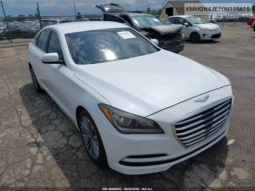 2016 Hyundai Genesis 3.8 VIN: KMHGN4JE7GU115615 Lot: 45460563