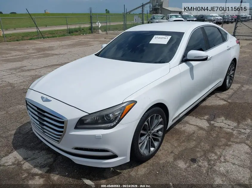 2016 Hyundai Genesis 3.8 VIN: KMHGN4JE7GU115615 Lot: 45460563