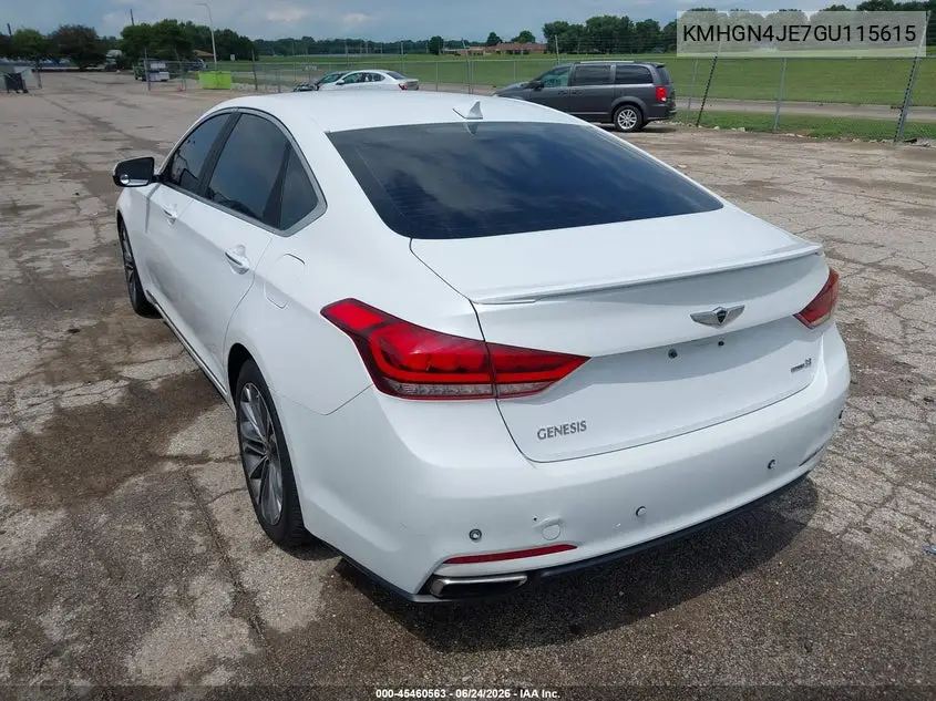 2016 Hyundai Genesis 3.8 VIN: KMHGN4JE7GU115615 Lot: 45460563