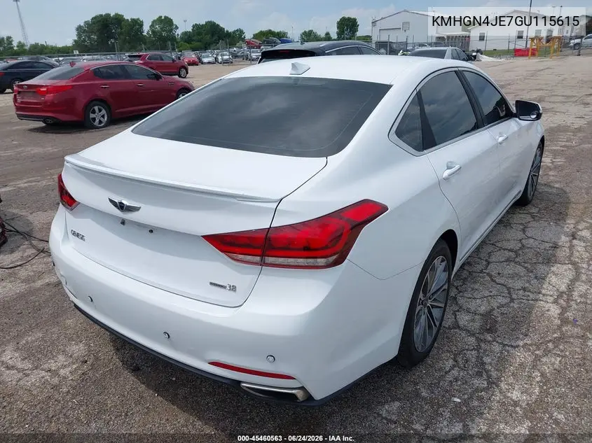 2016 Hyundai Genesis 3.8 VIN: KMHGN4JE7GU115615 Lot: 45460563