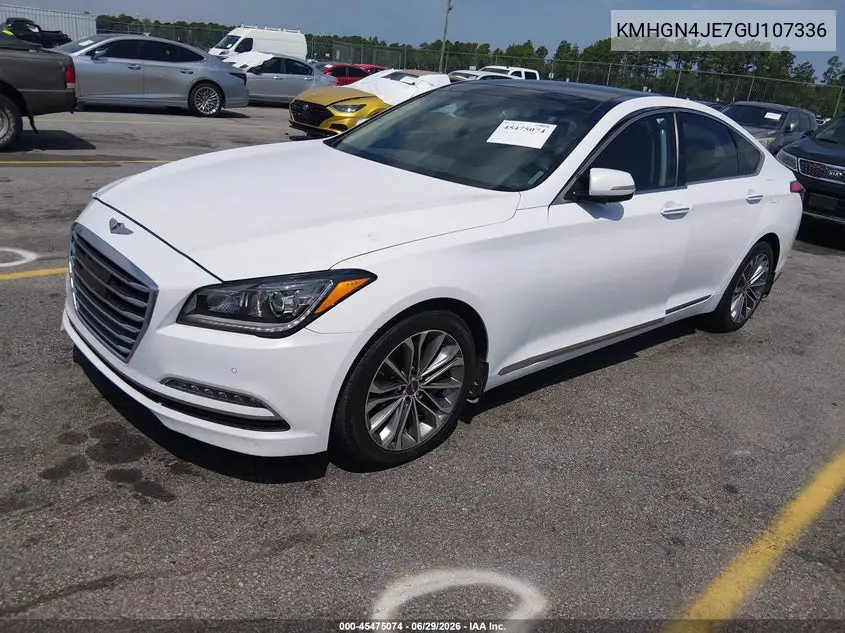 2016 Hyundai Genesis 3.8 VIN: KMHGN4JE7GU107336 Lot: 45475074