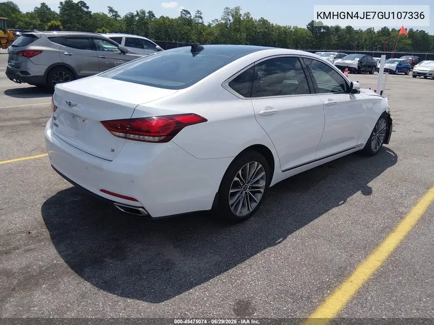 2016 Hyundai Genesis 3.8 VIN: KMHGN4JE7GU107336 Lot: 45475074