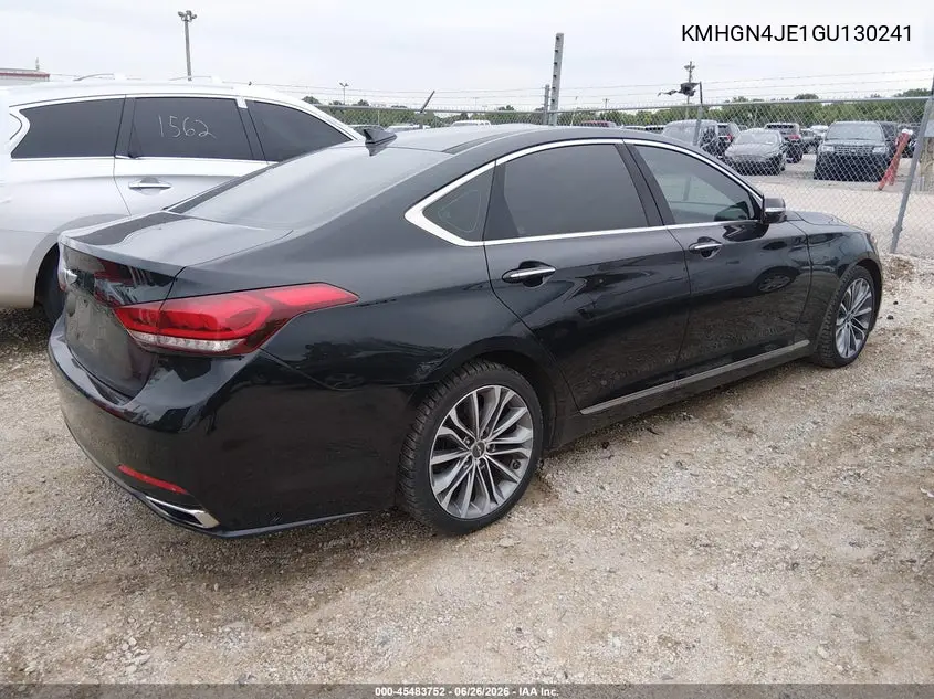 2016 Hyundai Genesis 3.8 VIN: KMHGN4JE1GU130241 Lot: 45483752
