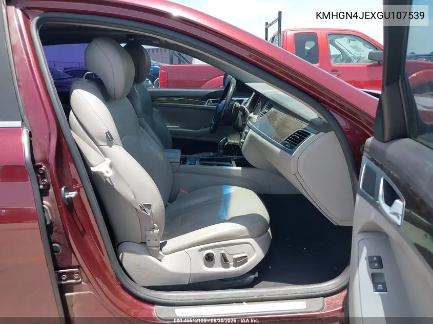 2016 Hyundai Genesis 3.8 VIN: KMHGN4JEXGU107539 Lot: 45512125