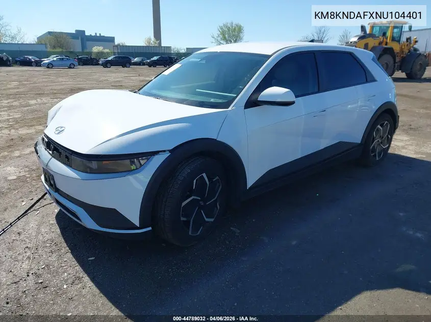 2022 Hyundai Ioniq 5 Sel VIN: KM8KNDAFXNU104401 Lot: 44789032