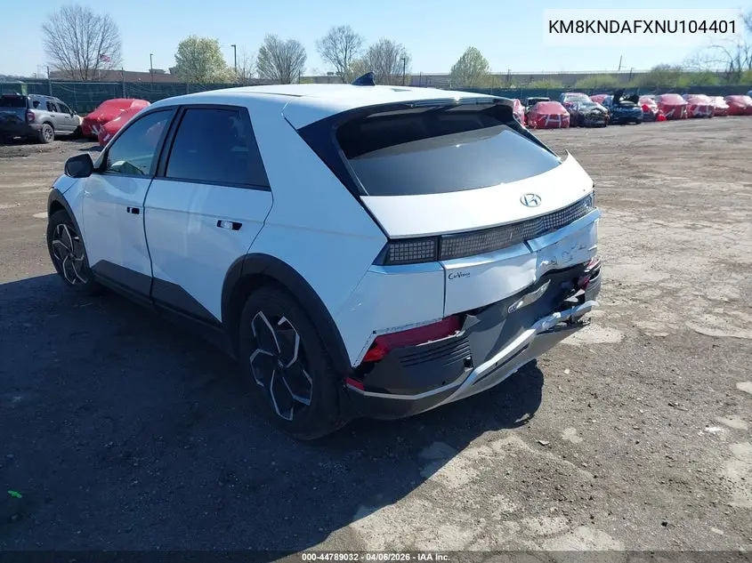 2022 Hyundai Ioniq 5 Sel VIN: KM8KNDAFXNU104401 Lot: 44789032