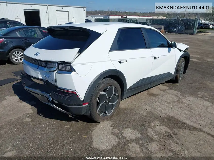 2022 Hyundai Ioniq 5 Sel VIN: KM8KNDAFXNU104401 Lot: 44789032