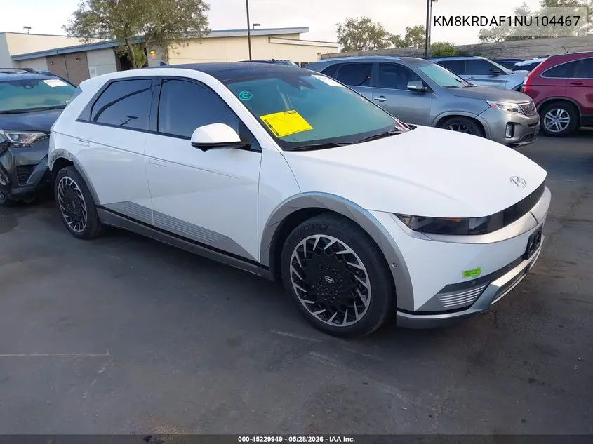 2022 Hyundai Ioniq 5 Limited VIN: KM8KRDAF1NU104467 Lot: 45229949