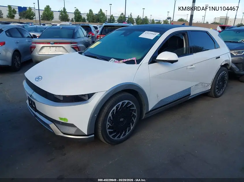 2022 Hyundai Ioniq 5 Limited VIN: KM8KRDAF1NU104467 Lot: 45229949