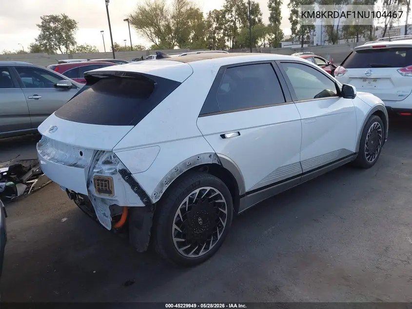 2022 Hyundai Ioniq 5 Limited VIN: KM8KRDAF1NU104467 Lot: 45229949