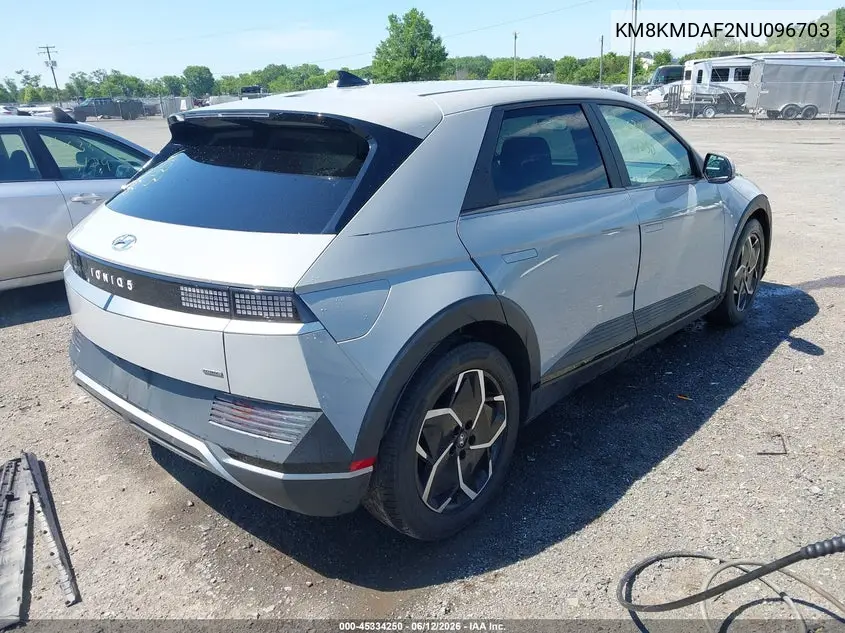 2022 Hyundai Ioniq 5 Se VIN: KM8KMDAF2NU096703 Lot: 45334250