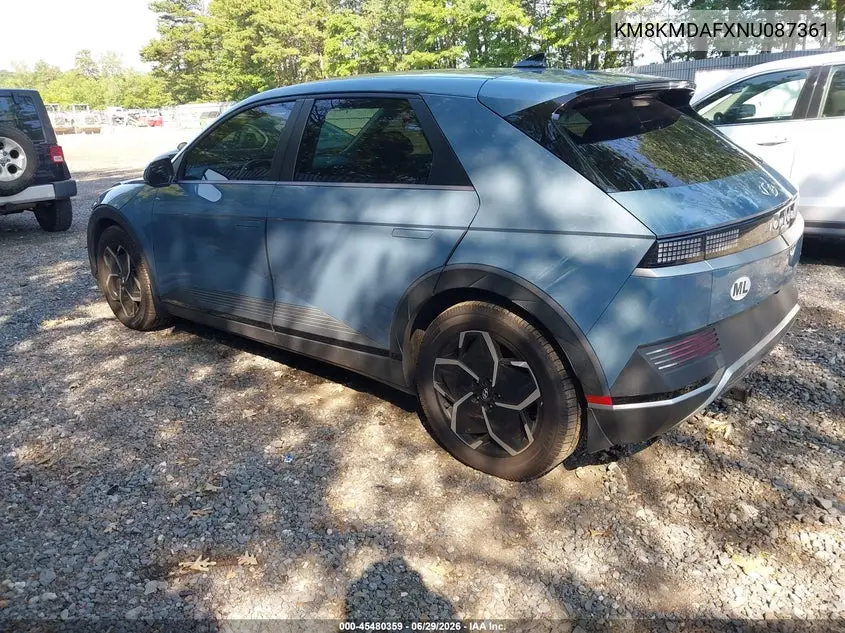 2022 Hyundai Ioniq 5 Se VIN: KM8KMDAFXNU087361 Lot: 45480359