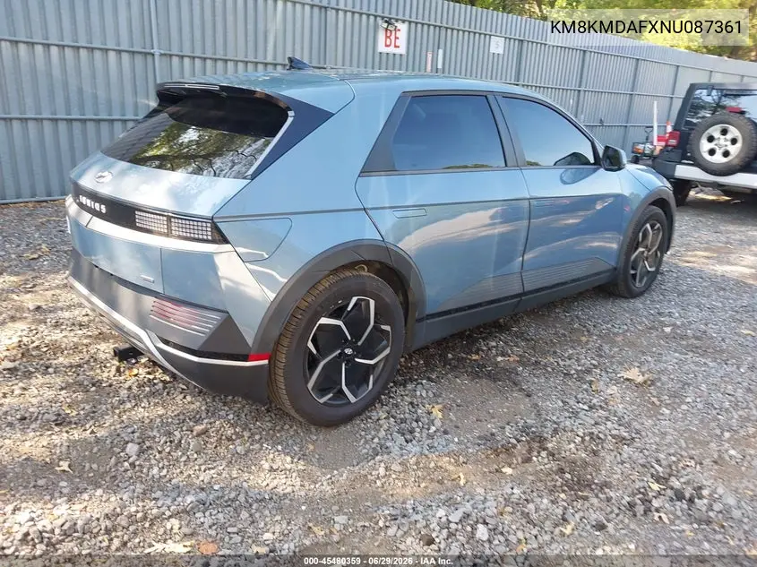 2022 Hyundai Ioniq 5 Se VIN: KM8KMDAFXNU087361 Lot: 45480359