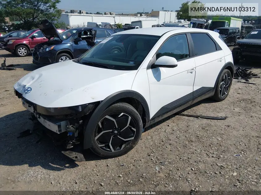 2022 Hyundai Ioniq 5 Sel VIN: KM8KNDAF6NU103312 Lot: 45481236