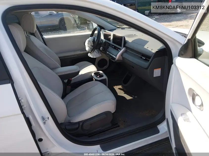 2022 Hyundai Ioniq 5 Sel VIN: KM8KNDAF6NU103312 Lot: 45481236