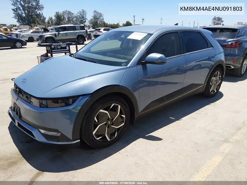 2022 Hyundai Ioniq 5 Se VIN: KM8KM4AE4NU091803 Lot: 45535850