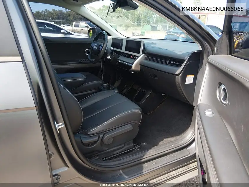2022 Hyundai Ioniq 5 Sel VIN: KM8KN4AE0NU066068 Lot: 45663575