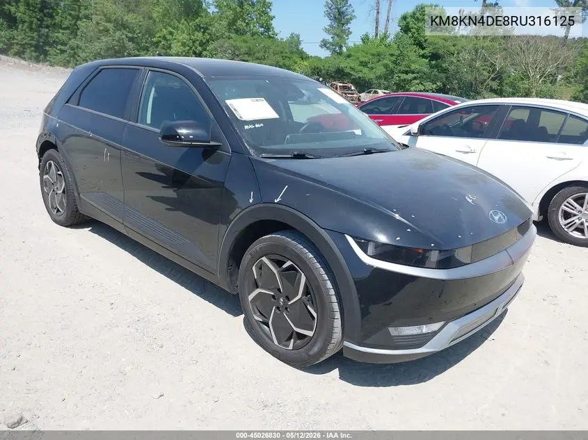 2024 Hyundai Ioniq 5 Sel VIN: KM8KN4DE8RU316125 Lot: 45026830