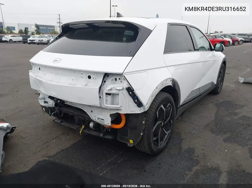 2024 Hyundai Ioniq 5 Limited VIN: KM8KR4DE3RU316652 Lot: 45128588