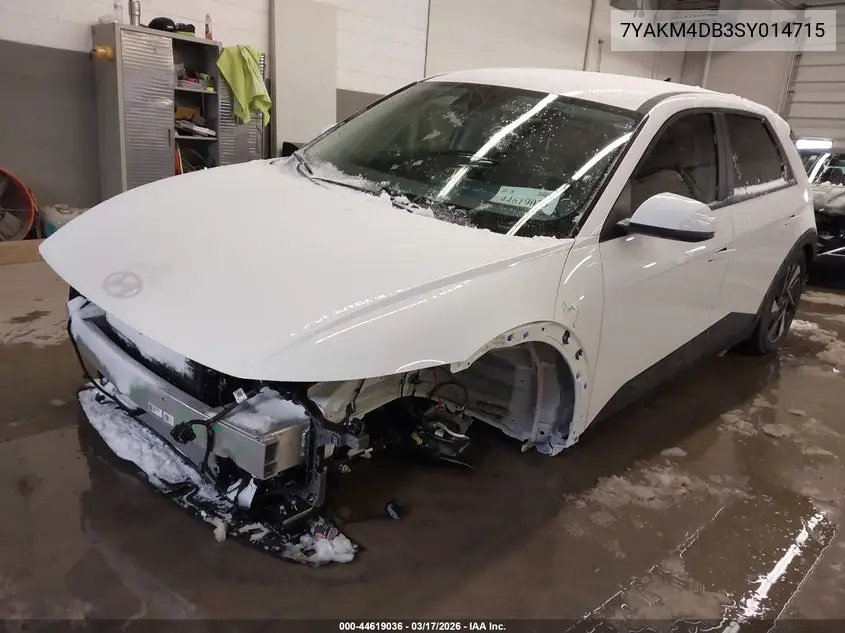 2025 Hyundai Ioniq 5 Se Standard Range VIN: 7YAKM4DB3SY014715 Lot: 44619036