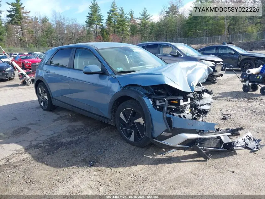 2025 Hyundai Ioniq 5 Se VIN: 7YAKMDDC5SY022226 Lot: 44837127
