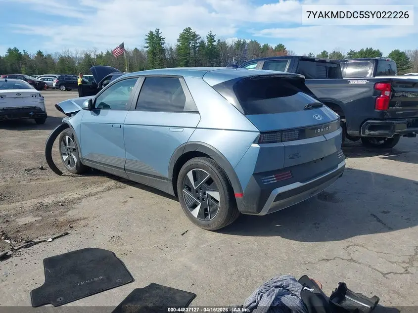 2025 Hyundai Ioniq 5 Se VIN: 7YAKMDDC5SY022226 Lot: 44837127