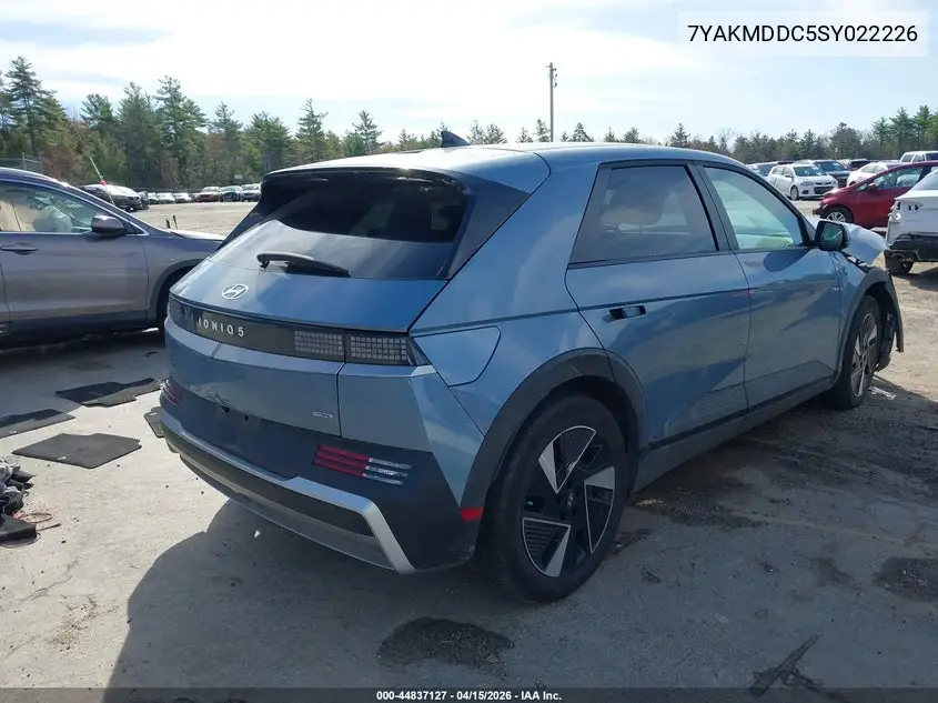 2025 Hyundai Ioniq 5 Se VIN: 7YAKMDDC5SY022226 Lot: 44837127