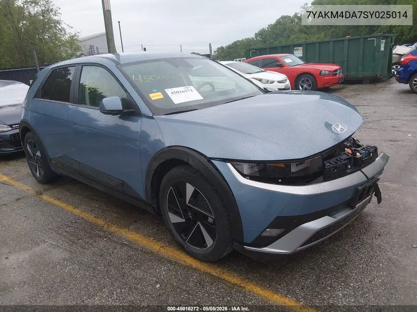2025 Hyundai Ioniq 5 Se VIN: 7YAKM4DA7SY025014 Lot: 45016272