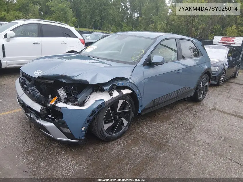 2025 Hyundai Ioniq 5 Se VIN: 7YAKM4DA7SY025014 Lot: 45016272