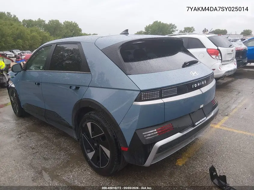2025 Hyundai Ioniq 5 Se VIN: 7YAKM4DA7SY025014 Lot: 45016272
