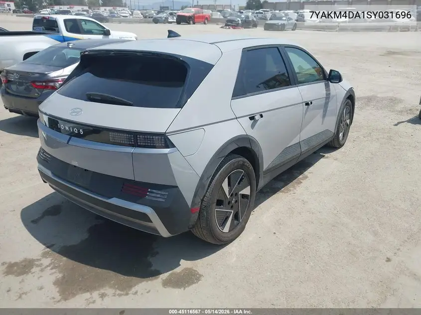 2025 Hyundai Ioniq 5 Se VIN: 7YAKM4DA1SY031696 Lot: 45116567