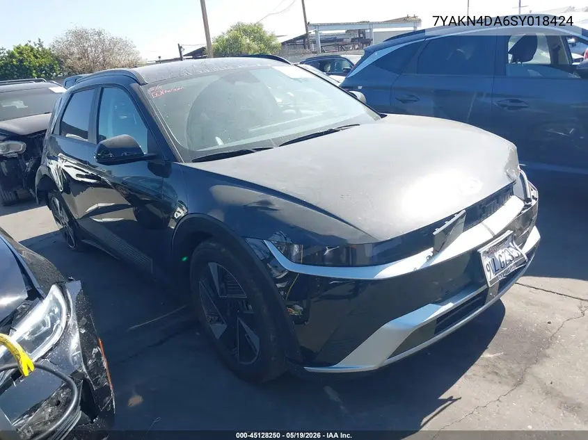 2025 Hyundai Ioniq 5 Sel VIN: 7YAKN4DA6SY018424 Lot: 45128250